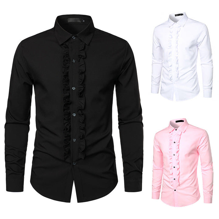 Men's Ruffle Shirt Mune Fashion