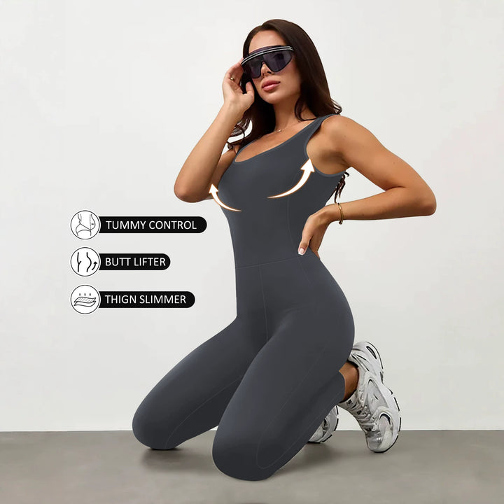 Women's Shaping Yoga Jumpsuit with Push-Up Bust, Waist Shaping and Butt Lifting Mune Fashion