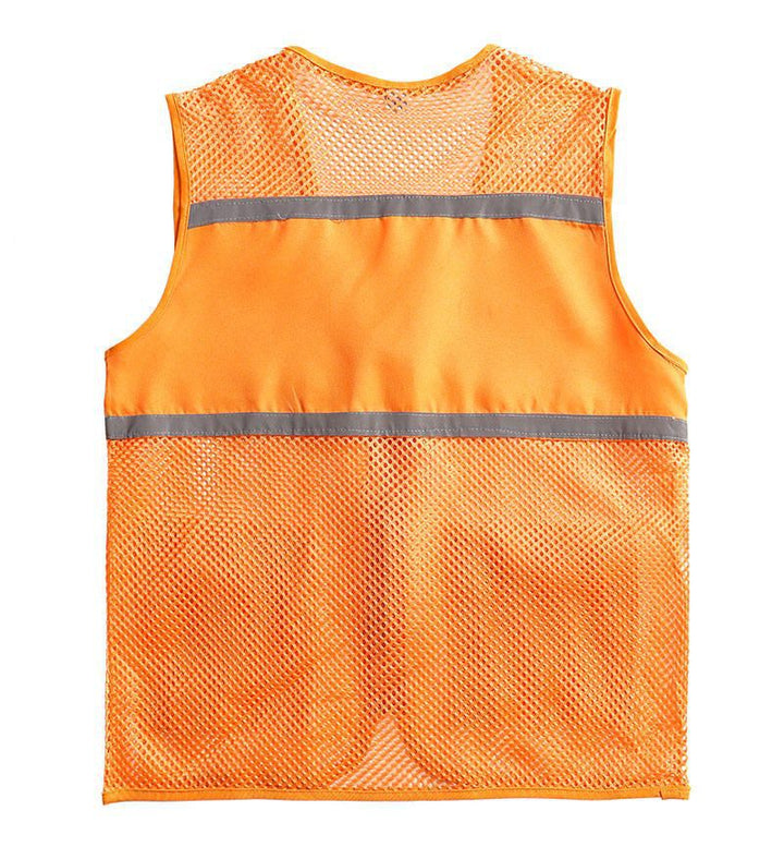 Unisex Visible Utility Vest with Breathable Mesh, Reflective Straps and Generous Front Pockets Mune Fashion