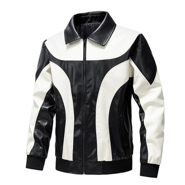 Men's Fashionable Retro Leather Jacket Mune Fashion