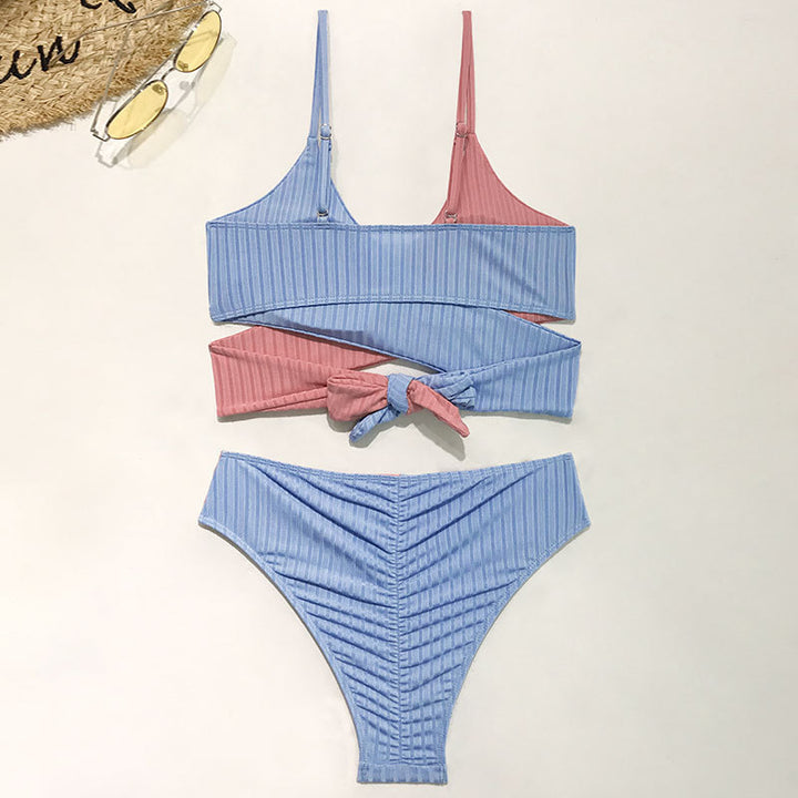 Women's Ribbed Bikini Set with Adjustable Straps Mune Fashion