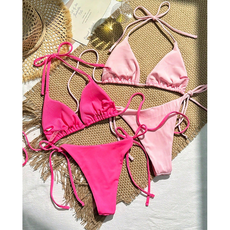 Women's Triangle Bikini Set with adjustable ties and elegant cut Mune Fashion