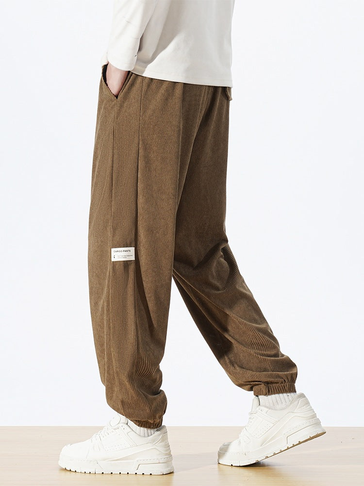 Men's cargo pants with elastic waistband and practical pockets Mune Fashion