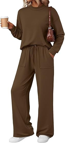 Ladies Comfortable Leisure Suit with Loose Pants Mune Fashion