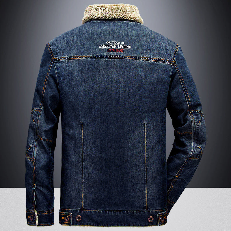 Men's denim jacket in trucker style with light mesh lining and structured seam design Mune Fashion