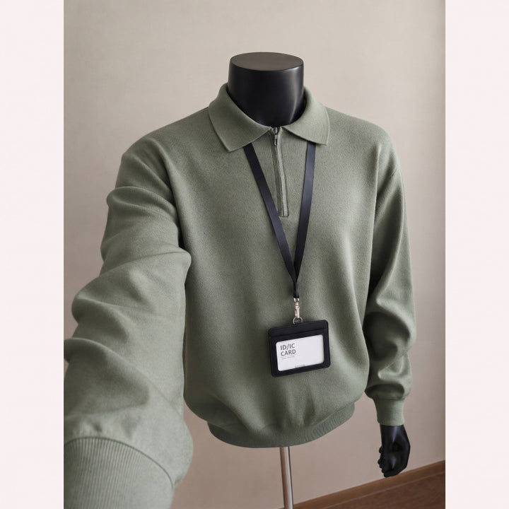 Men's Fashionable Sweater with Stand-up Collar Mune Fashion