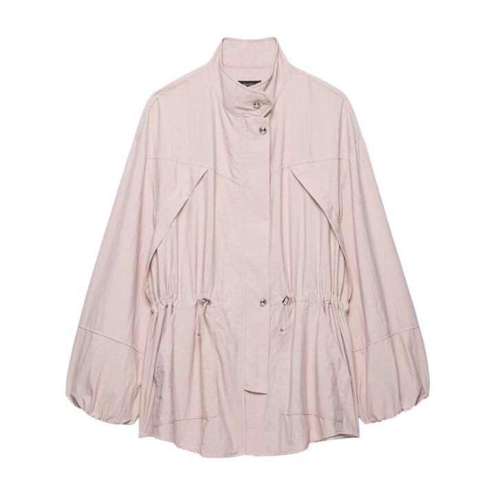 Women's lightweight oversized parka with drawstring waist and balloon sleeves Mune Fashion