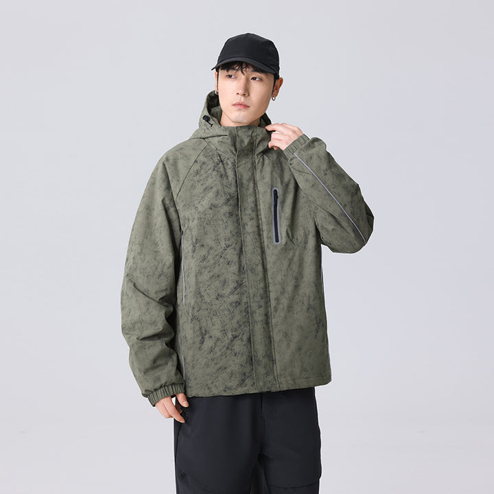 Men's Technical Rain Jacket with Welded Seams and Reflective Details Mune Fashion