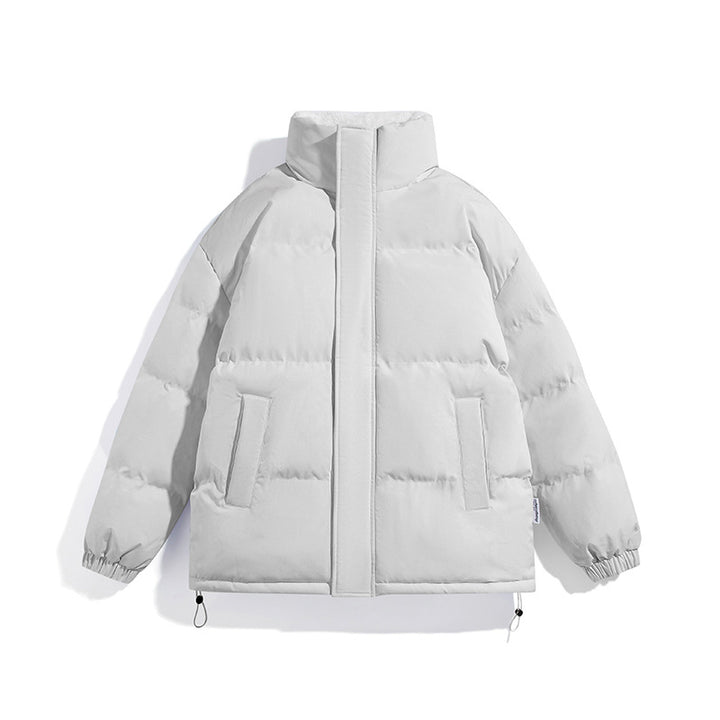 Unisex Boxy Puffer Jacket with high stand-up collar, concealed zipper and adjustable drawstring hem Mune Fashion