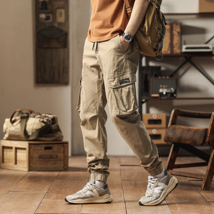 Herren Cargo-Jogginghose im Utility-Style mit verstärkten Klappentaschen und elastischem Saum Mune Fashion