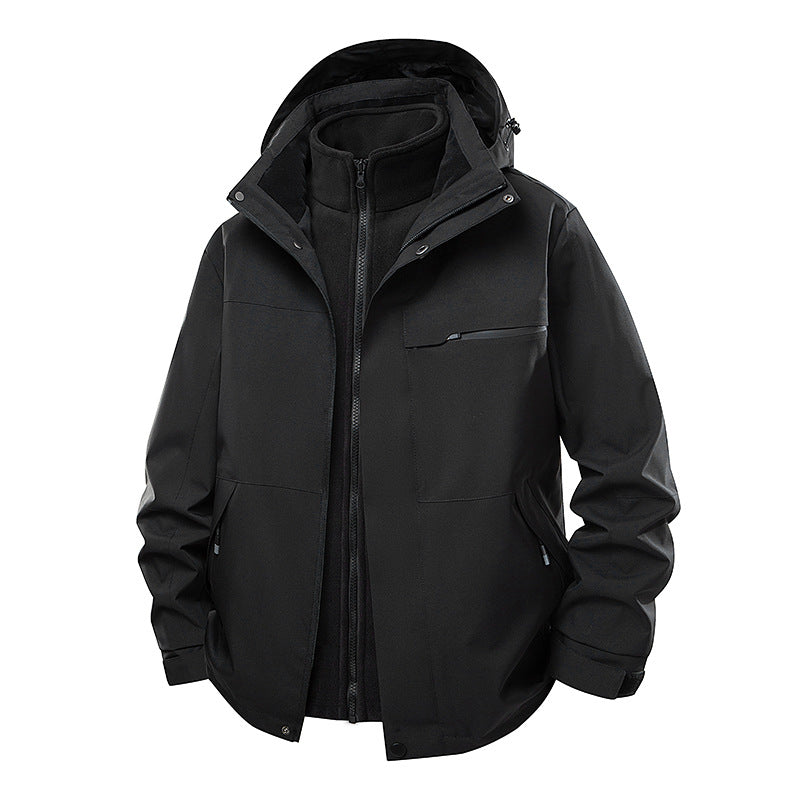 Men's Waterproof Outdoor Jacket with Adjustable Hood Mune Fashion