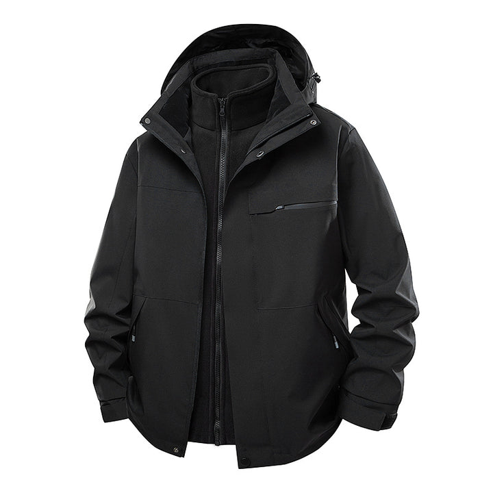 Men's Waterproof Outdoor Jacket with Adjustable Hood Mune Fashion