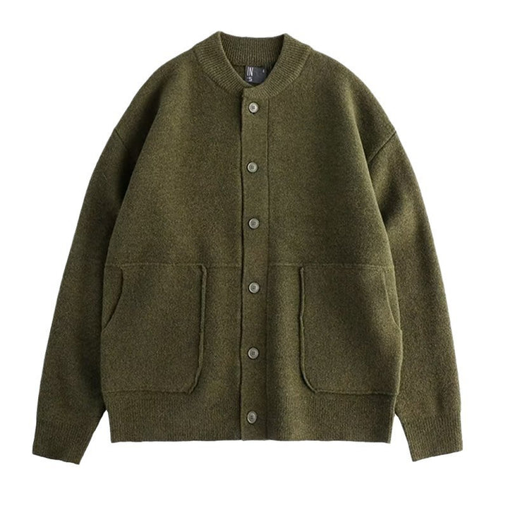 Men's Classic Cardigan Made of High-Quality Wool Mune Fashion
