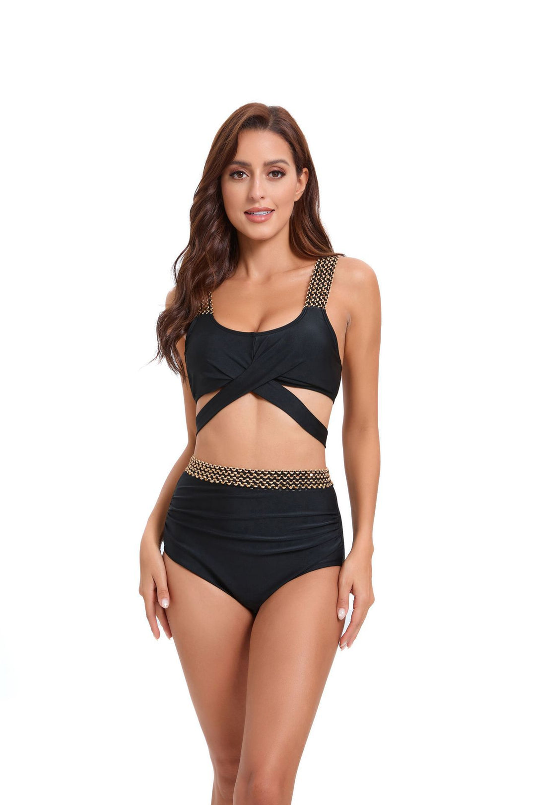 Women's Sporty Bikini Set with Sophisticated Wrap Design and Adjustable Straps Mune Fashion