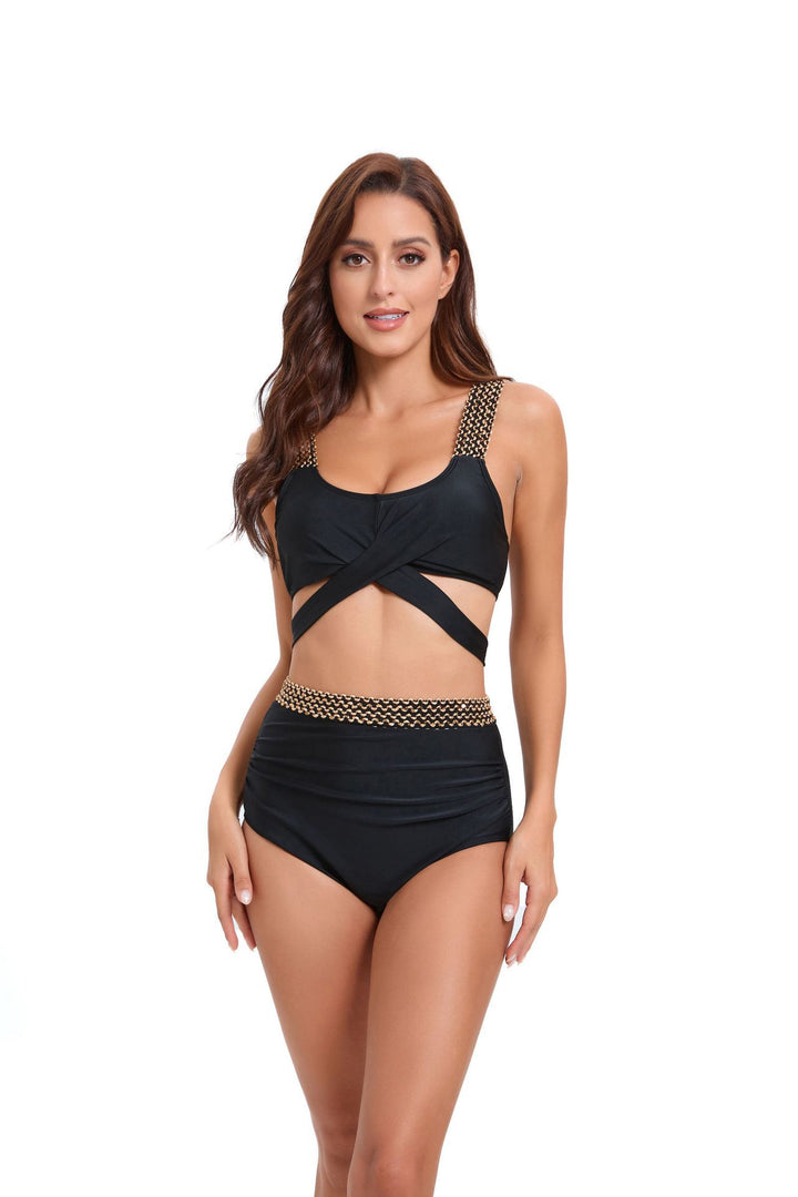 Women's Sporty Bikini Set with Sophisticated Wrap Design and Adjustable Straps Mune Fashion