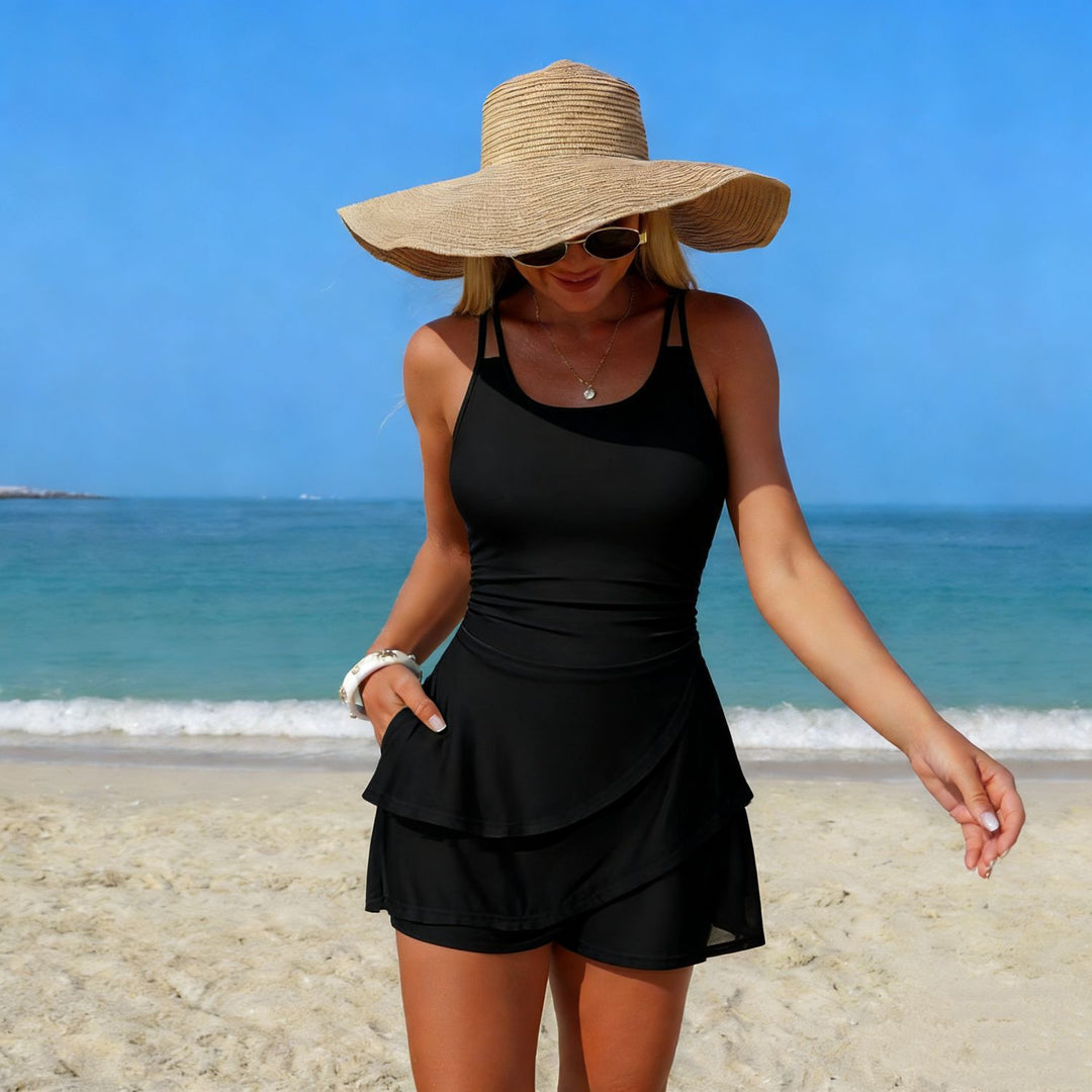 Women's sporty swimsuit with ruffle details Mune Fashion