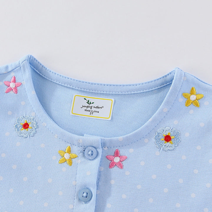 Girl's summer dress with embroidered unicorn motif Mune Fashion