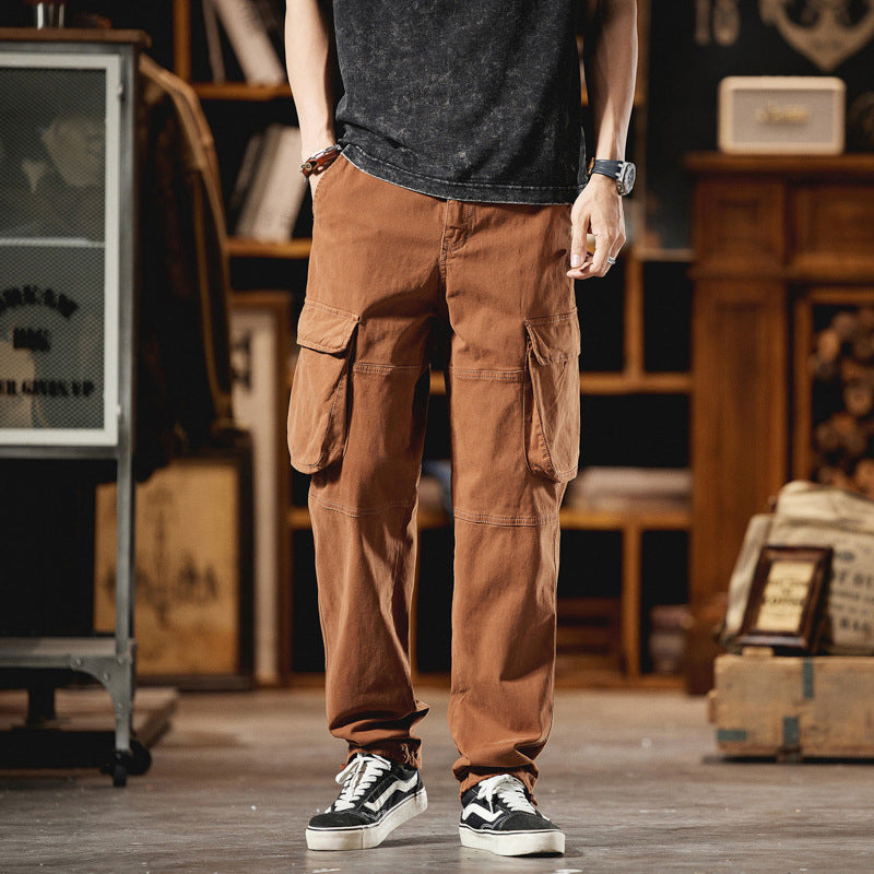Herren Cargo-Hose im Utility-Look mit Knieabnähern und großen Klappentaschen Mune Fashion