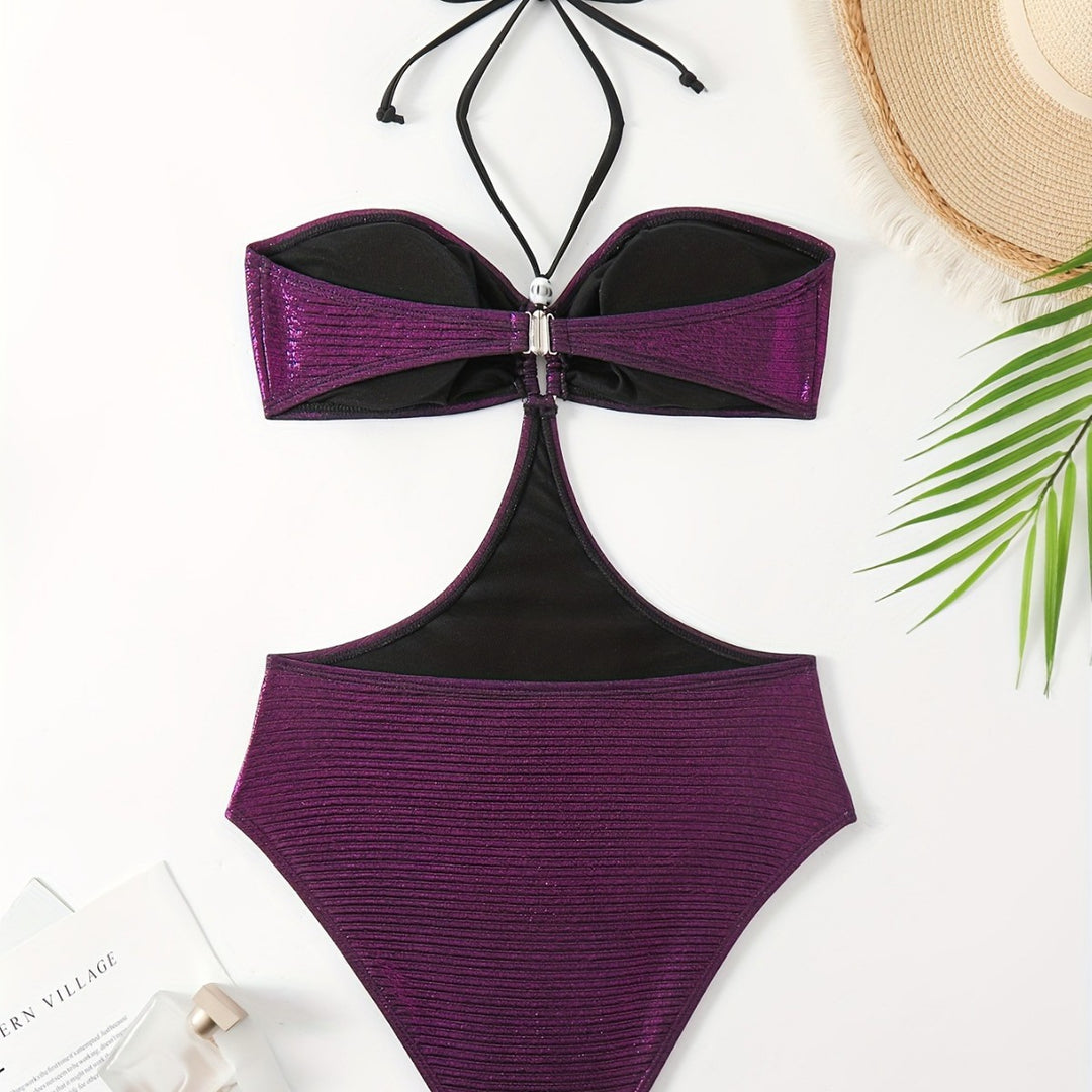 Women's Glamorous Swimsuit with Cheeky Back Cutout Mune Fashion