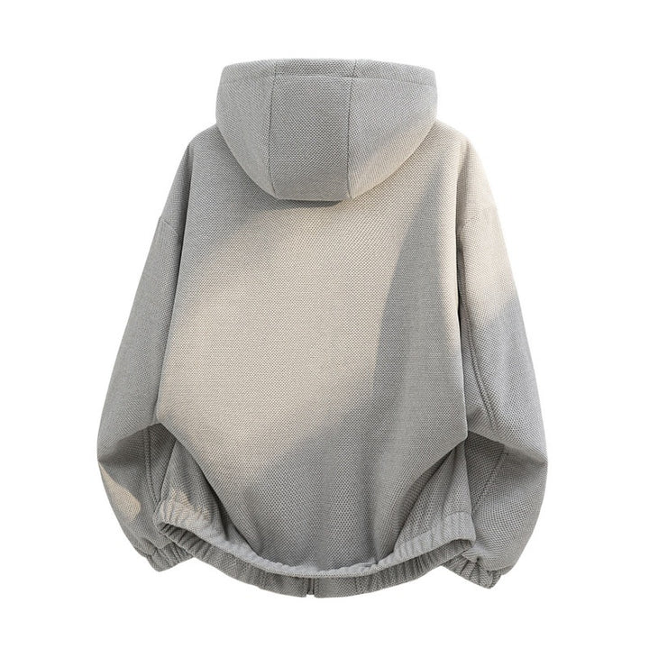 Women’s oversized fleece jacket with hood and checkered inner lining Mune Fashion