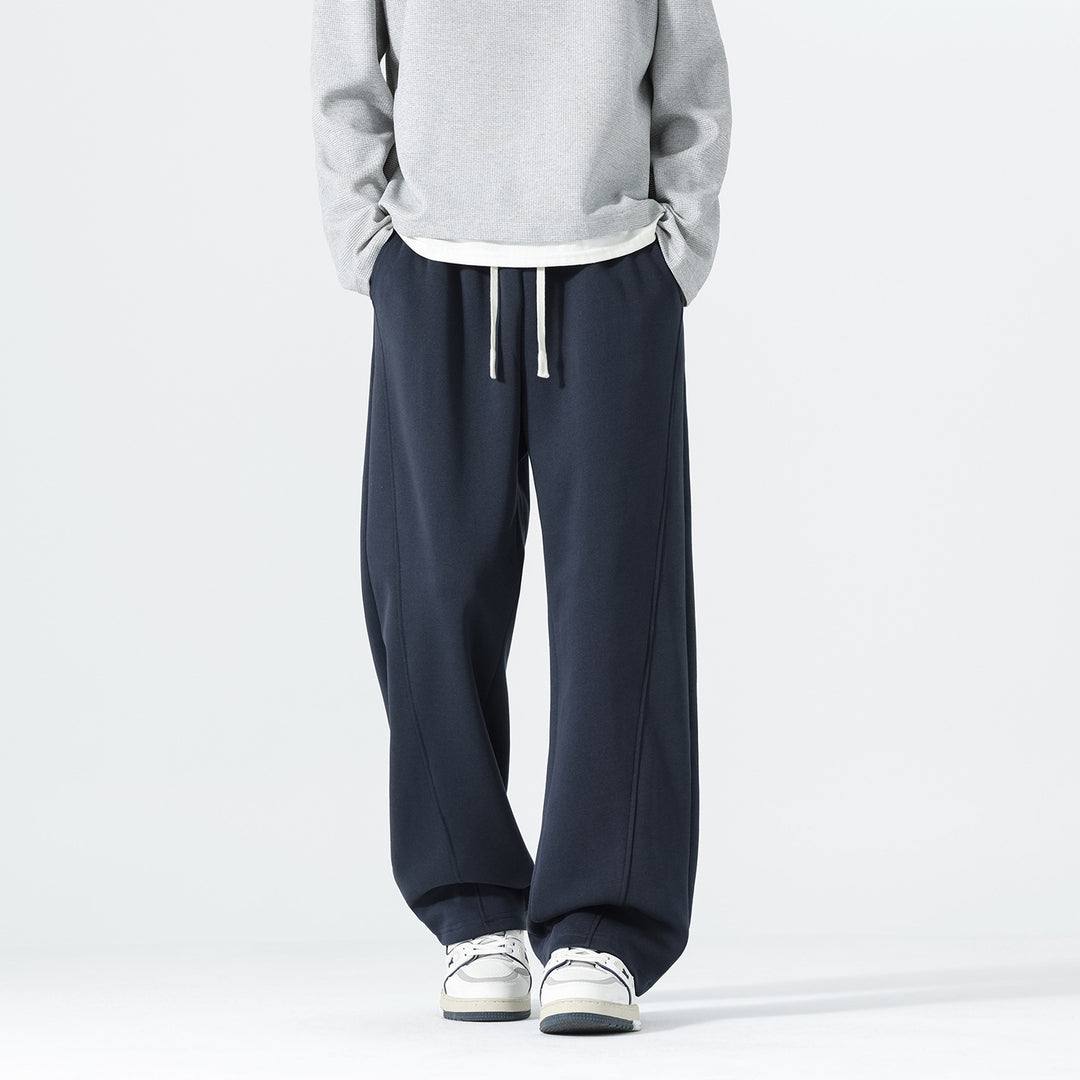 Men's Extra Wide Sweatpants in Palazzo Look with Drawstring Waist and Side Pockets Mune Fashion