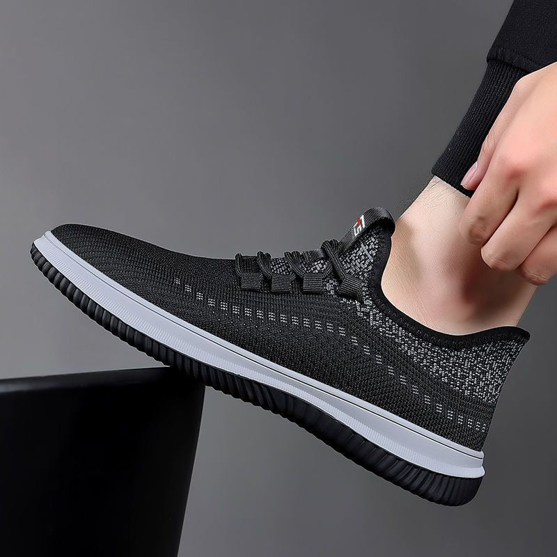 Men's Lightweight Knitted Performance Sneaker with Sock-Like Shaft and Flexible Grip Sole Mune Fashion