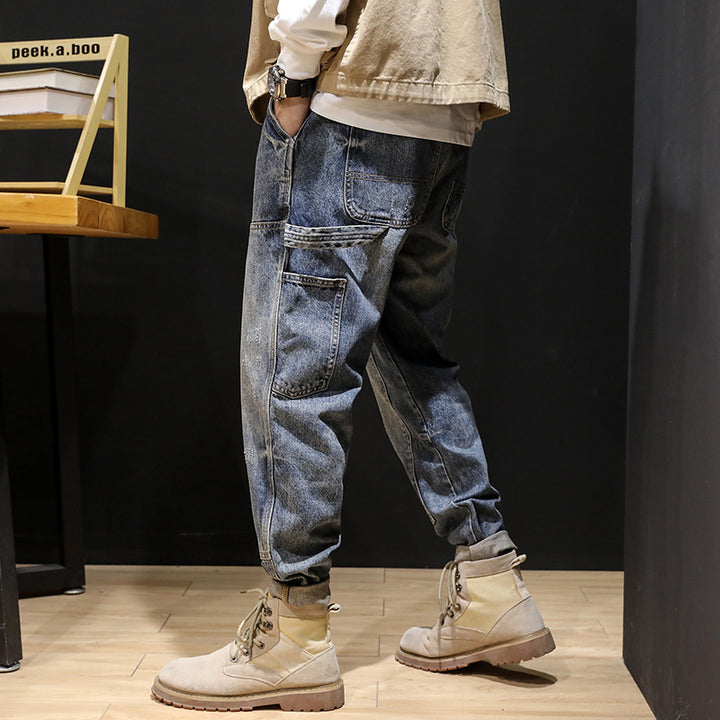 Men's Casual Cargo Jeans Mune Fashion
