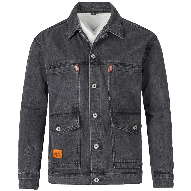 Men's Jeans Jacket In Modern Slim-Fit Design with Practical Pockets and Sturdy Rivets Mune