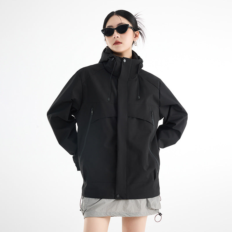 Women's technical waterproof oversized parka with hood and concealed zip pockets Mune Fashion