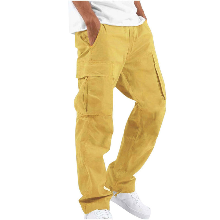 Men's casual cotton cargo pants with multiple pockets and adjustable hem Mune Fashion