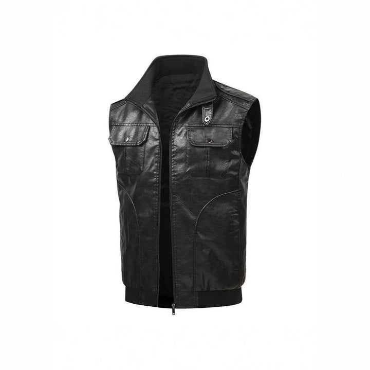 Men Robust Leather Vest Mune Fashion