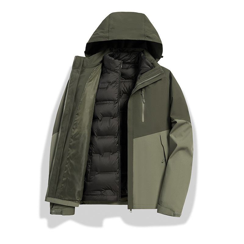 Men's Convertible Winter Jacket with Removable Quilted Lining Mune Fashion