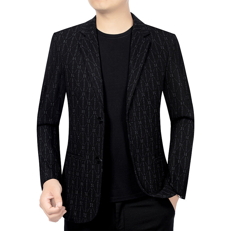 Men's Modern Single-Breasted City Blazer with Patch Pockets and Light Half Lining Mune Fashion