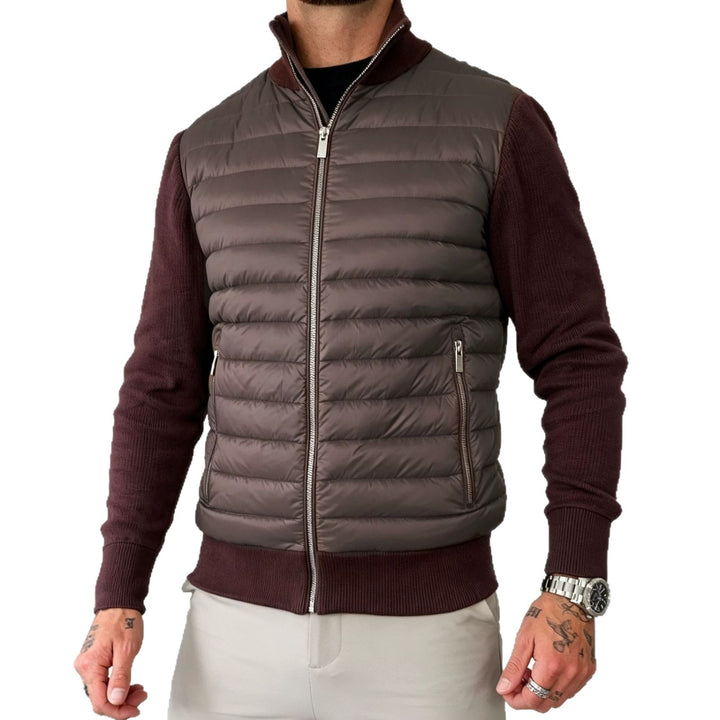 Men's Fashion Padded Jacket with High Collar