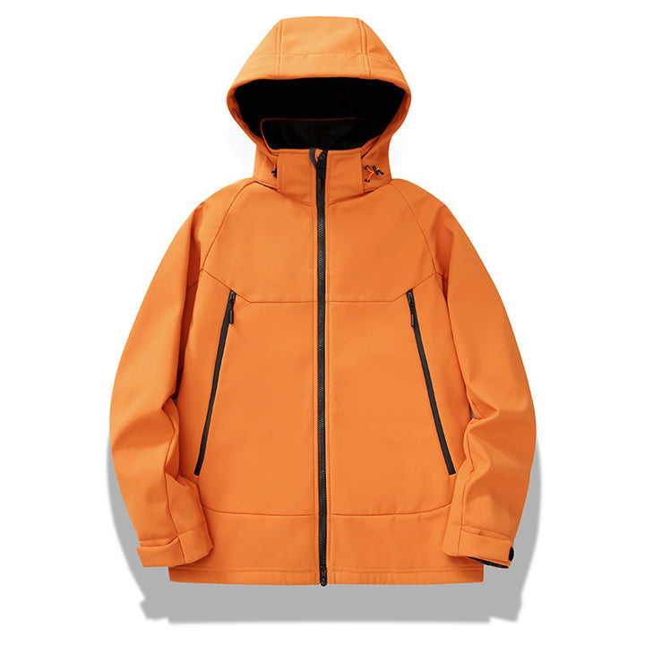 Men's softshell outdoor jacket with hood wind and water repellent Mune Fashion