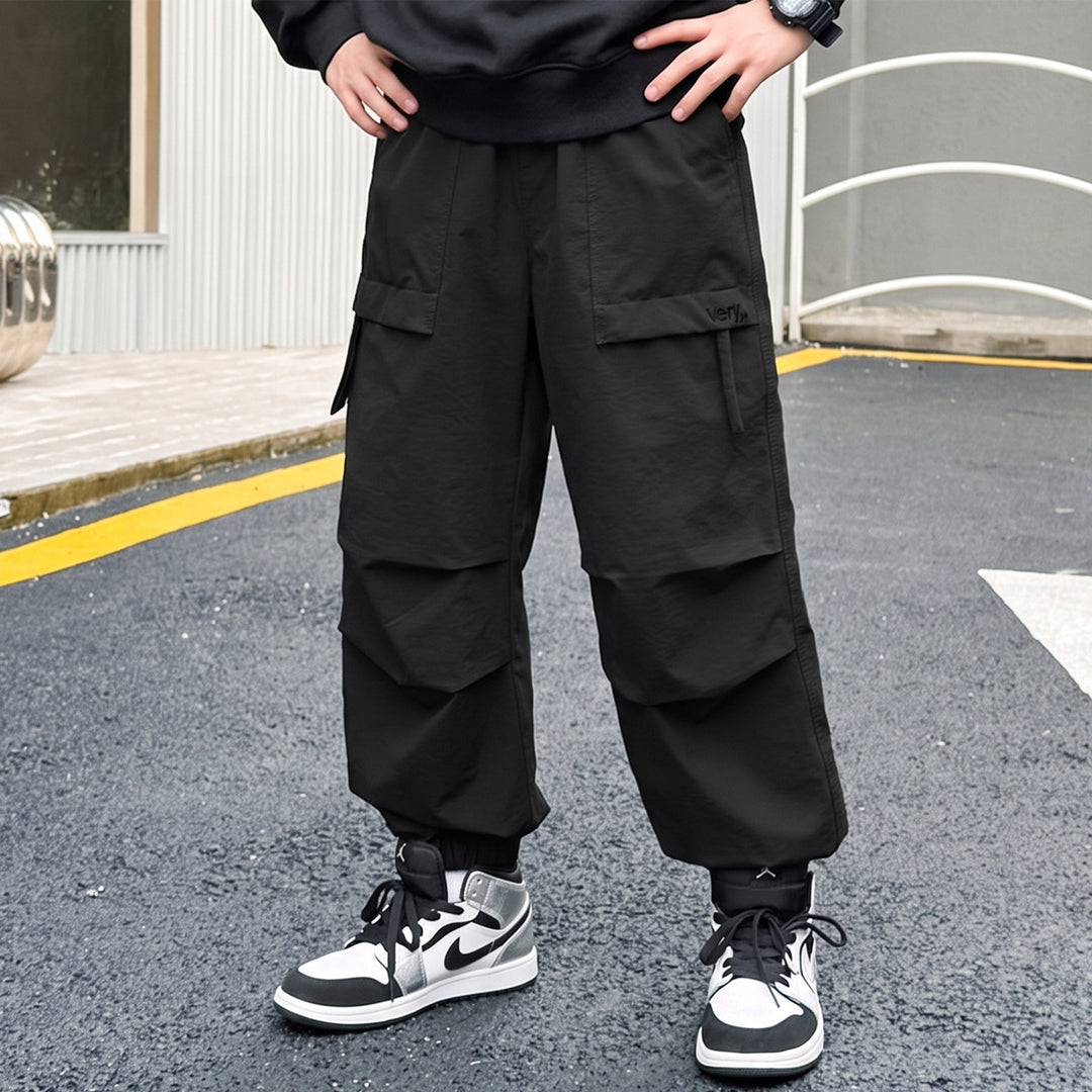Men's Casual Cargo Pants with Elastic Waistband and Functional Pockets Mune Fashion