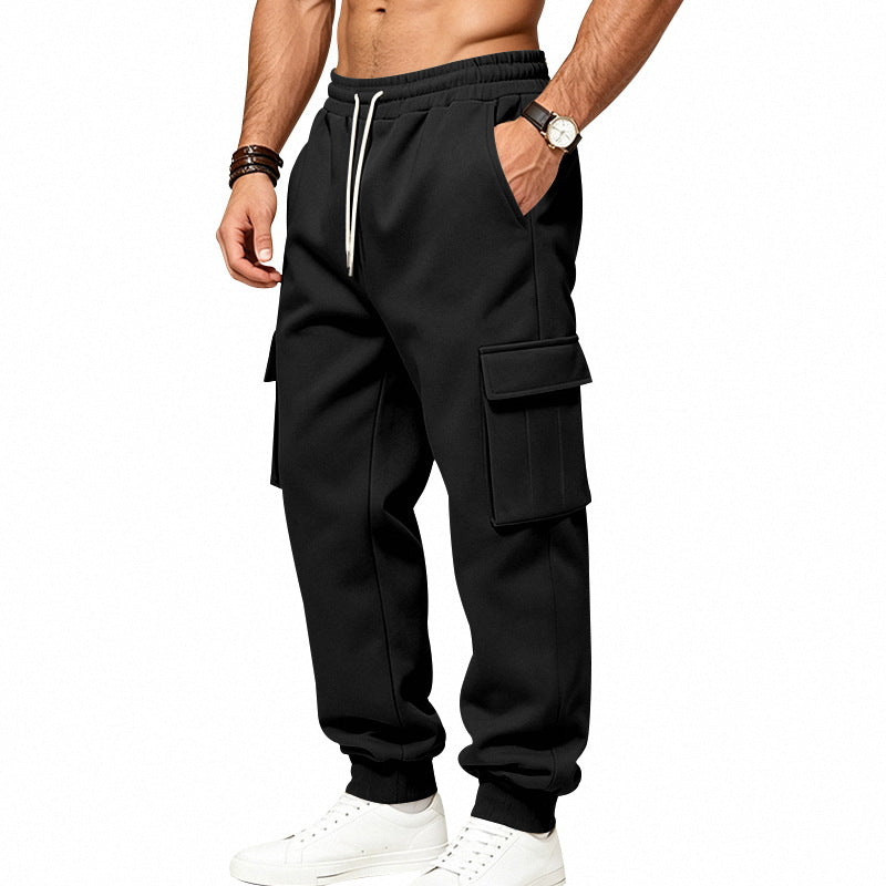 Men's loose-fitting cargo joggers with elastic waistband and large flap pockets Mune Fashion