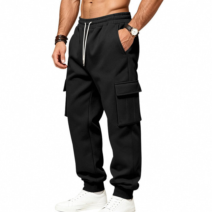 Men's loose-fitting cargo joggers with elastic waistband and large flap pockets Mune Fashion