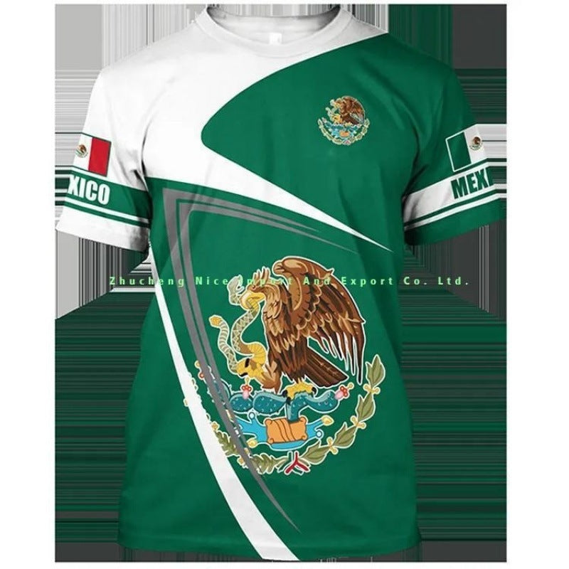 Unisex nan customizable fan jersey with back print, breathable functional fabric and Mexico crest Mune Fashion