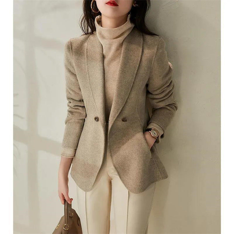 Women Elegant Wool Blazer Mune Fashion