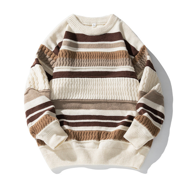 Unisex Structured Stripe Knit Sweater in Oversized Relaxed Fit Mune Fashion