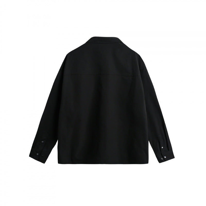Unisex Oversize Shirt Jacket with Flap Pockets, Snap Button Placket and Carabiner Detail Mune Fashion