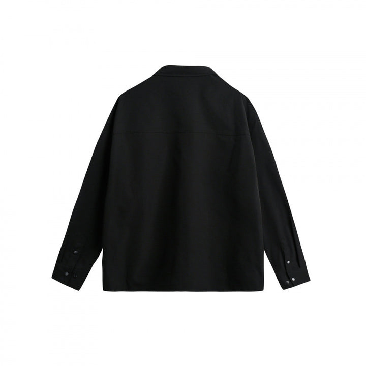 Unisex Oversize Shirt Jacket with Flap Pockets, Snap Button Placket and Carabiner Detail Mune Fashion