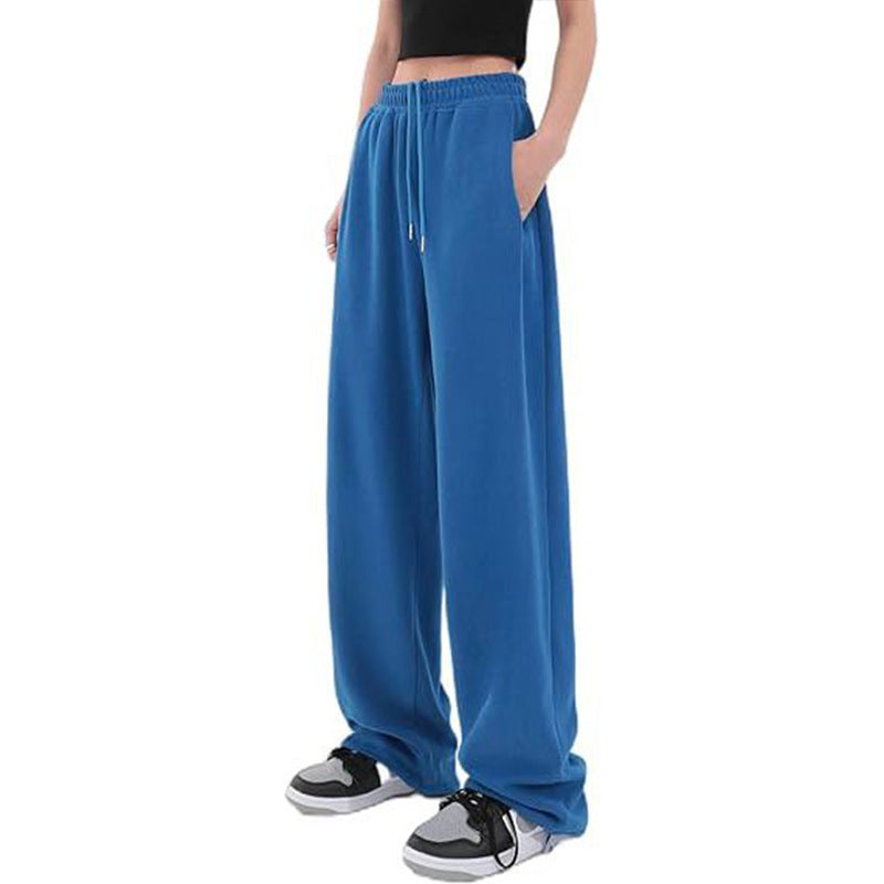 Women's nan locker falling sweatpants with extra wide leg, high waistband and drawstring Mune Fashion