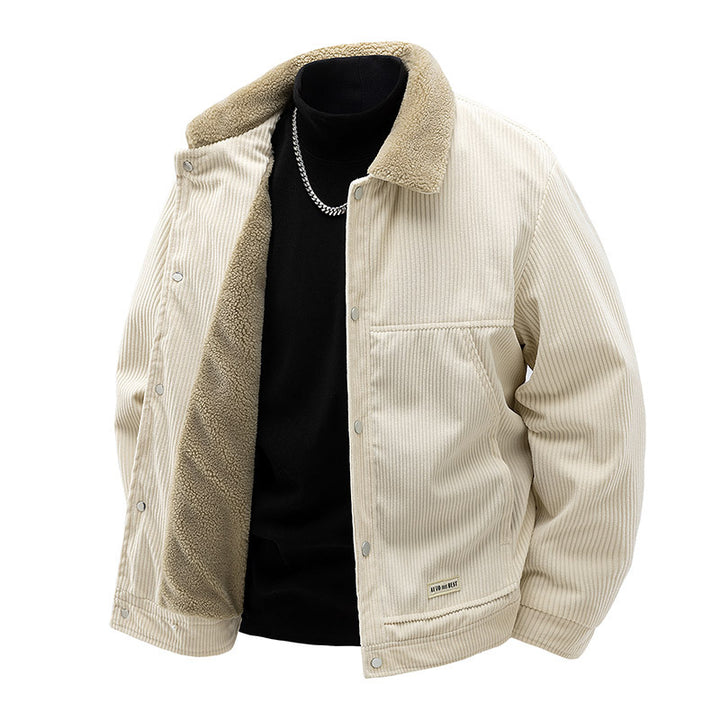 Men's cotton jacket with teddy fur lining Mune Fashion