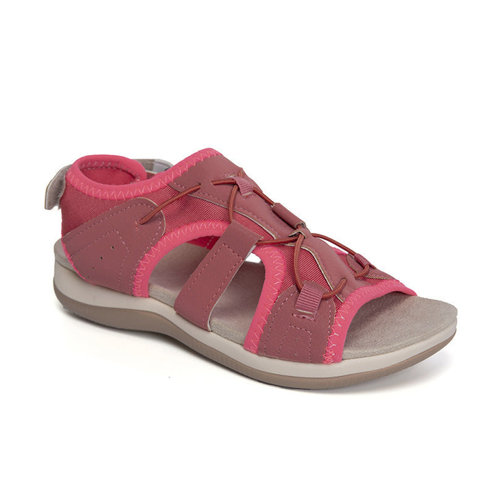 Women's Sporty Comfort Sandal with Padded Footbed and Velcro Heel Strap Mune Fashion