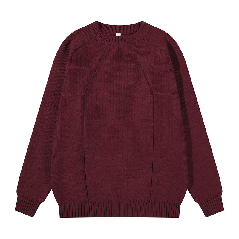 Unisex Thick Knit Oversized Sweater with Raglan Sleeves and Structured Insert Seams Mune Fashion