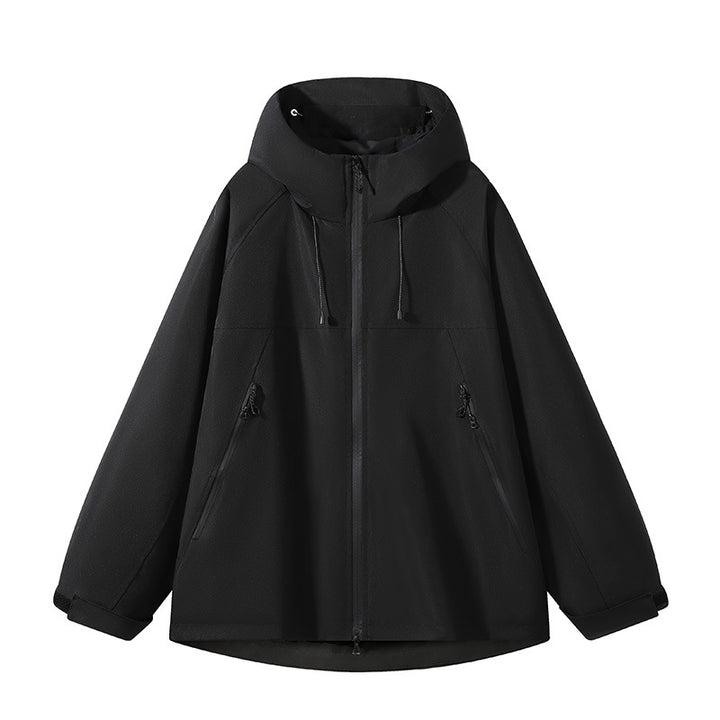Men's elastic softshell hoodie jacket with ergonomic raglan cut, two-way zipper and adjustable Velcro cuffs Mune Fashion