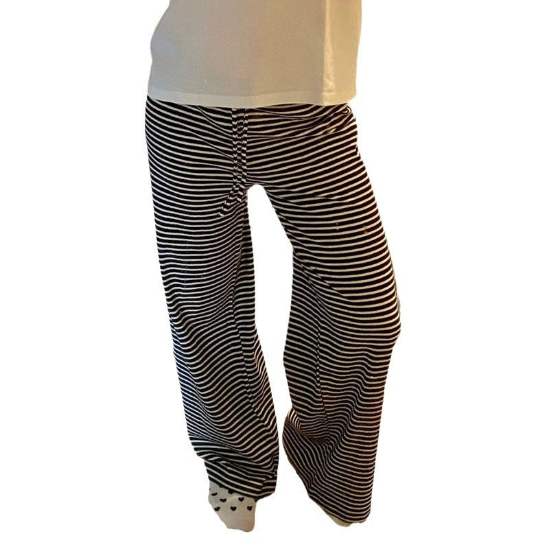 Women's lightweight jersey lounge pants with drawstring and wide leg Mune Fashion