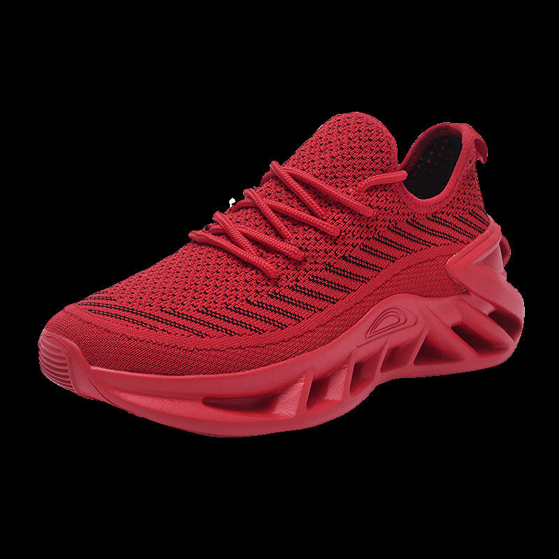 Unisex knitted casual shoe with elastic entry and sculptural cut-out sole Mune Fashion